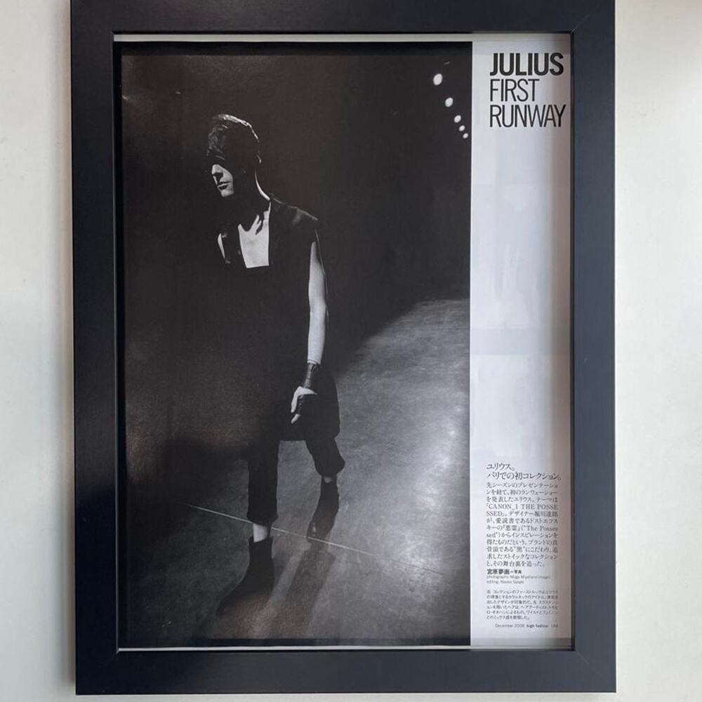 JULIUS print framed 9x12 cutout High Fashion magazine